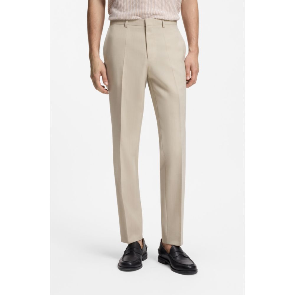 Pantalón de mezcla de lana de corte ajustado