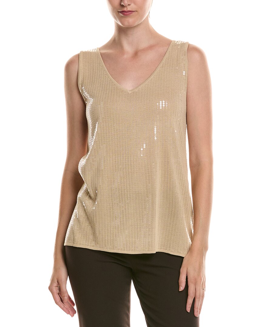 Camiseta sin mangas con cuello en V