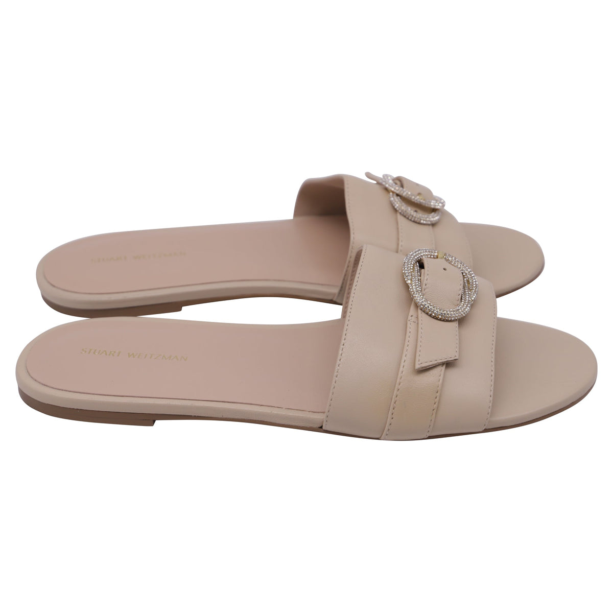 Sandalias de cuero color beige