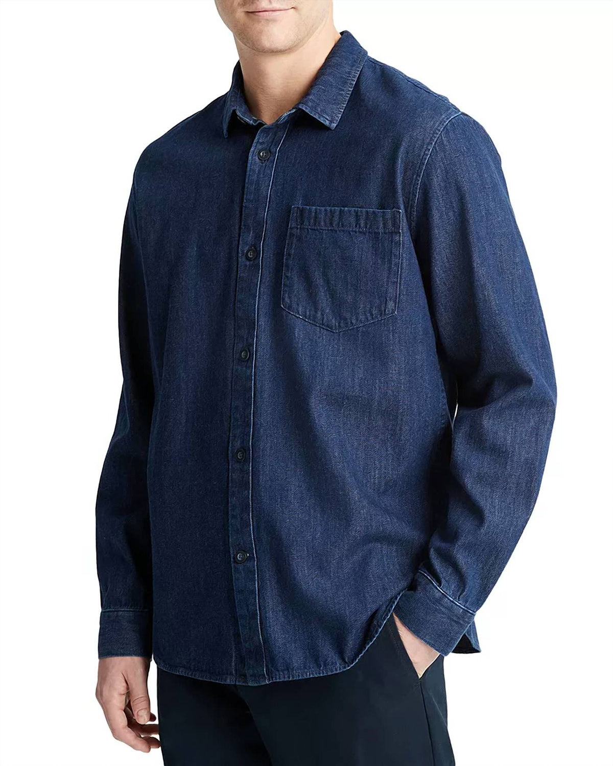 Camisa de mezclilla de manga larga