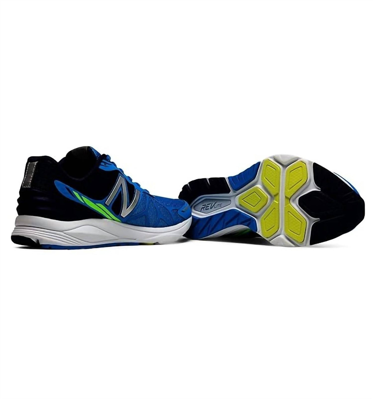 Tenis para correr de hombre color azul y amarillo