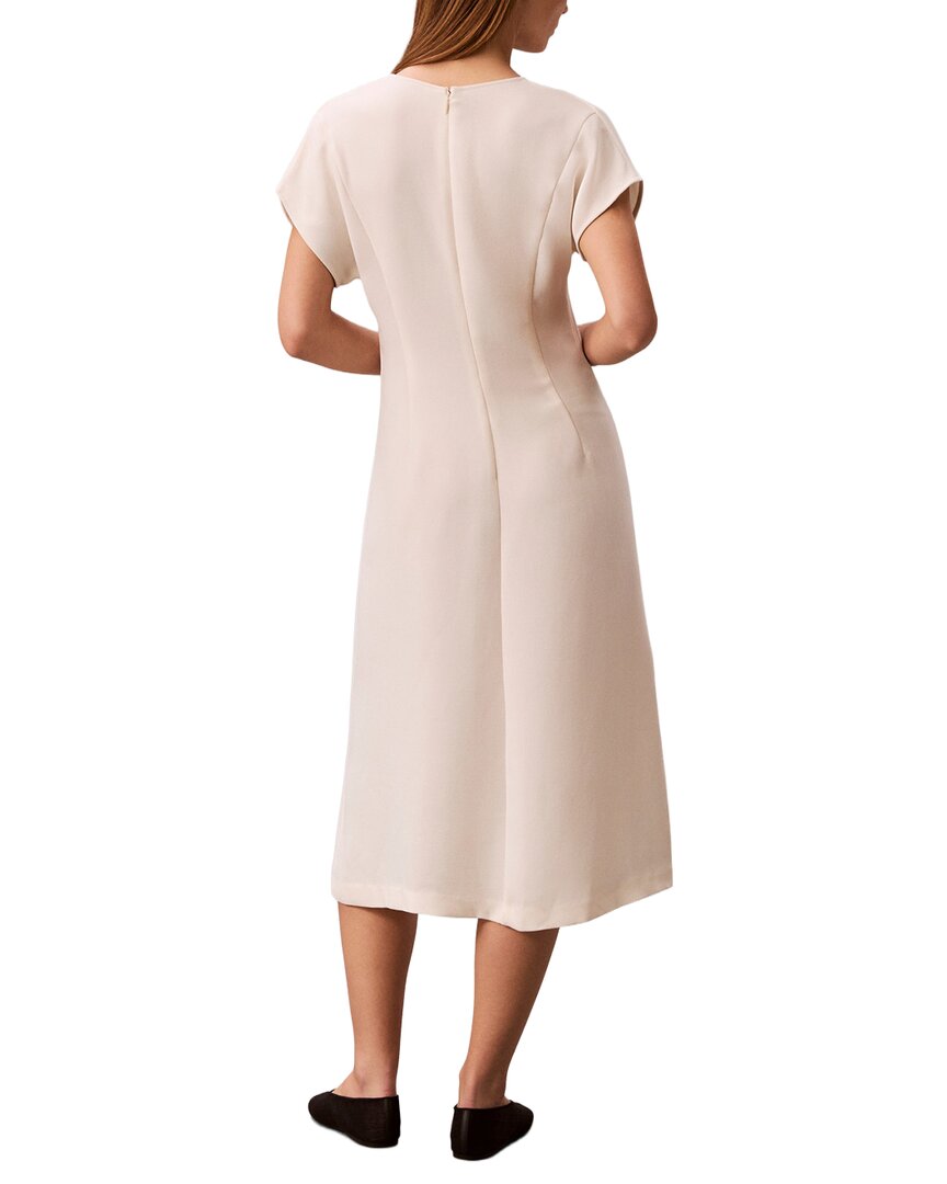Calvin Klein Vestido Midi Manga Murciélago de Crepe