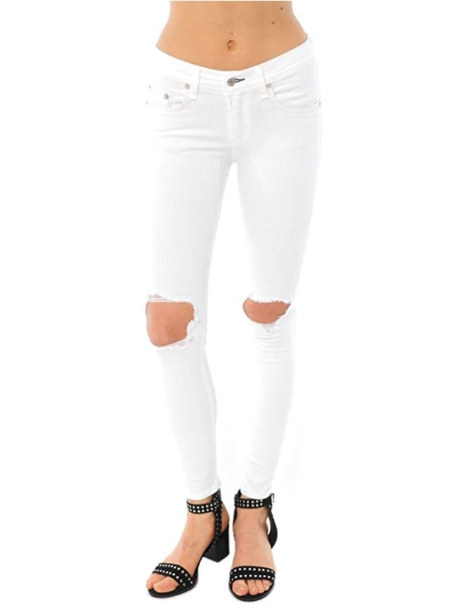 Jean color blanco
