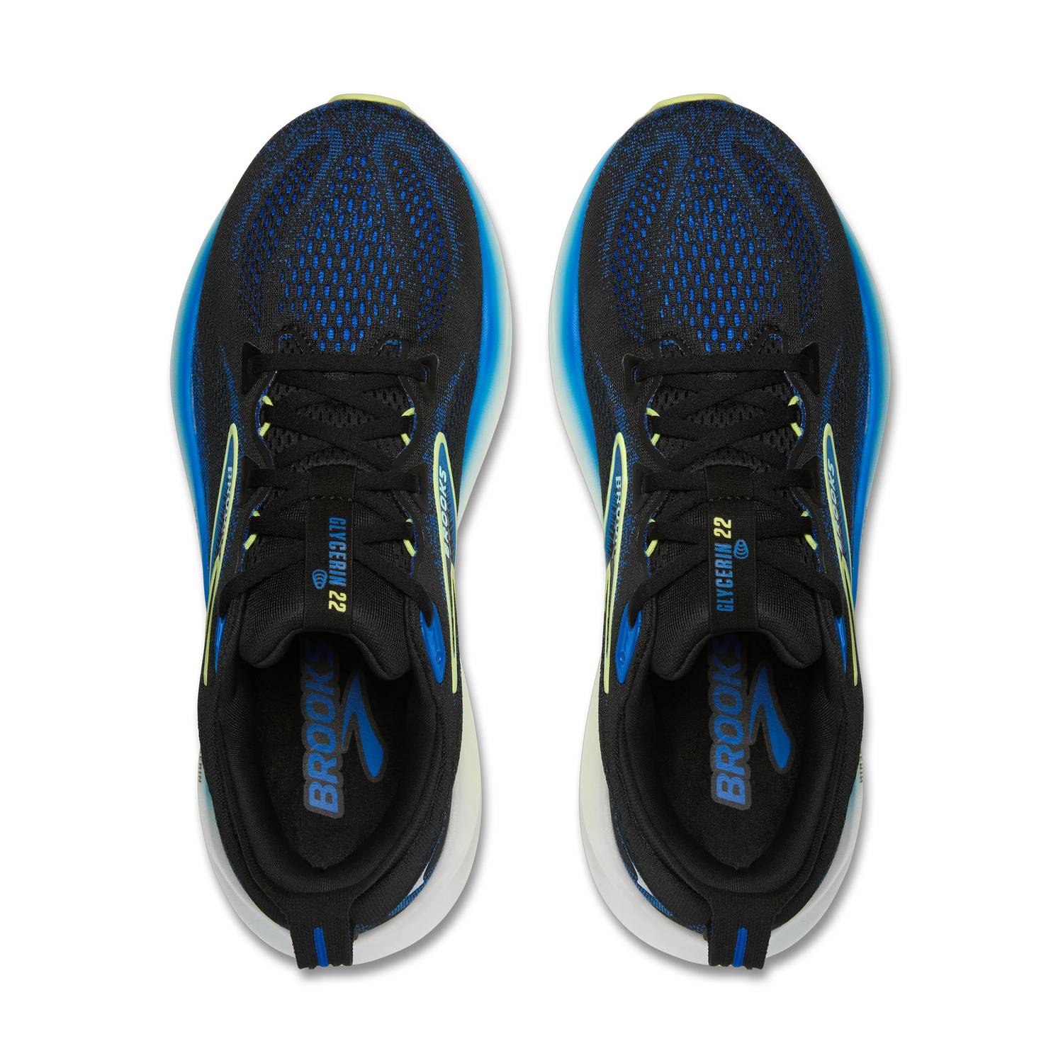 Tenis para correr de hombre color negro y amarillo
