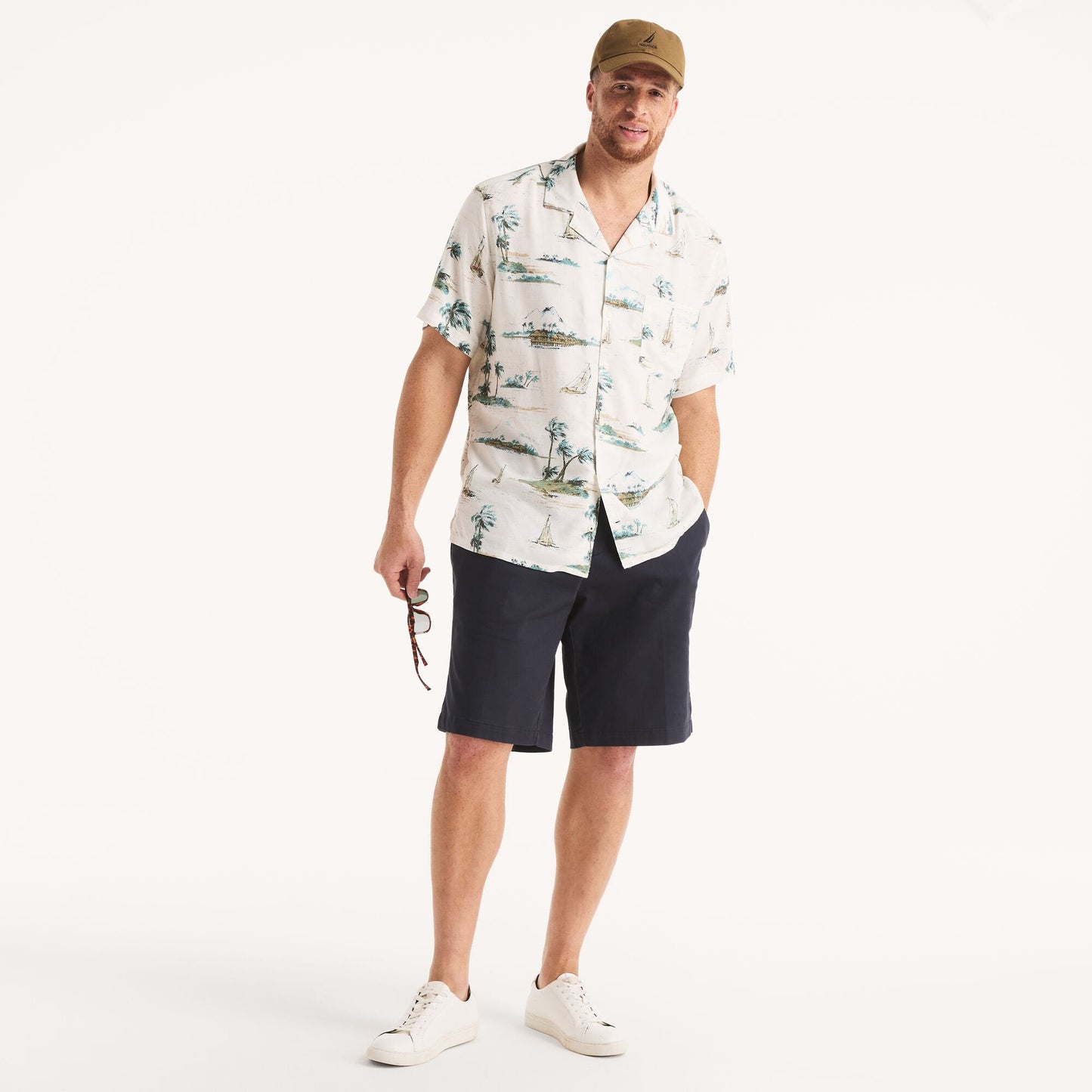 Camisa de hombre de manga corta con estampado