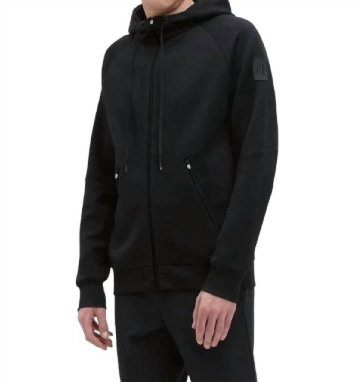 Buzo con capucha de hombre color negro