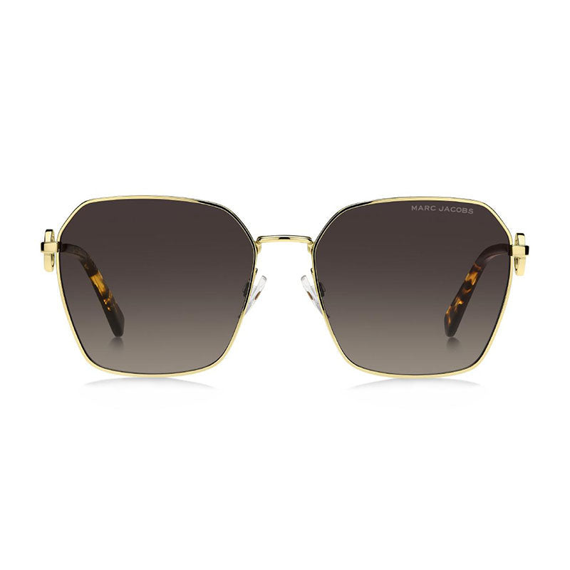 Gafas color café y dorado