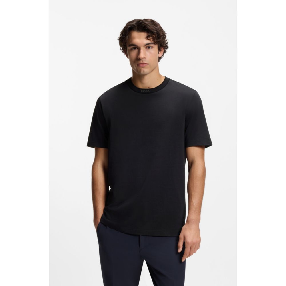 Camiseta de algodón con cuello redondo