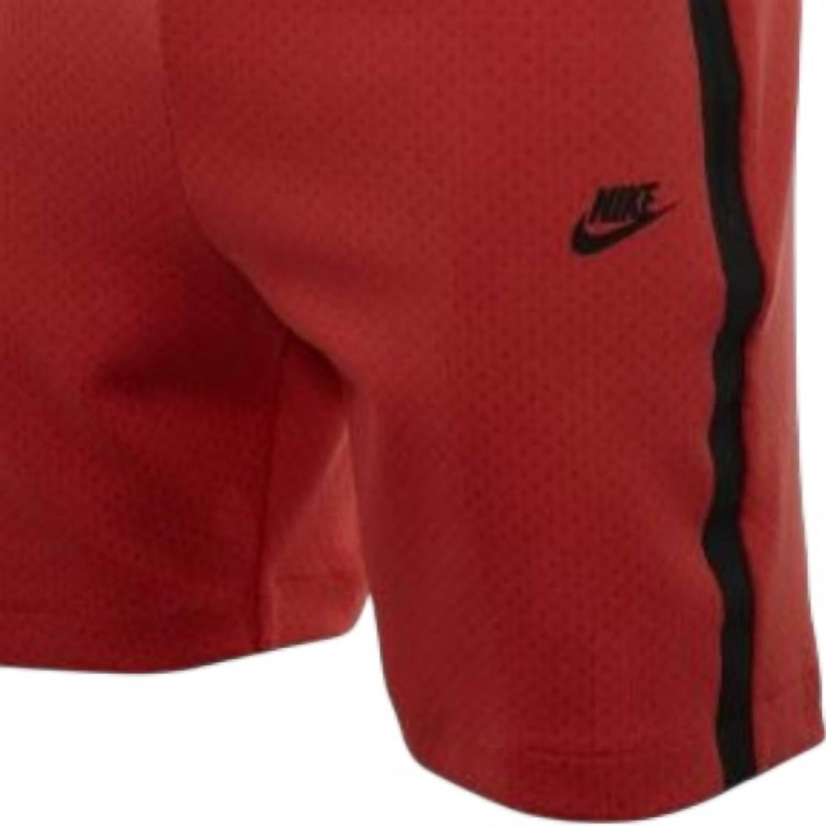 Short de hombre de corte amplio color negro y rojo