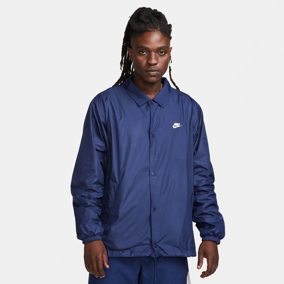 Chaqueta de hombre de manga larga color azul marino