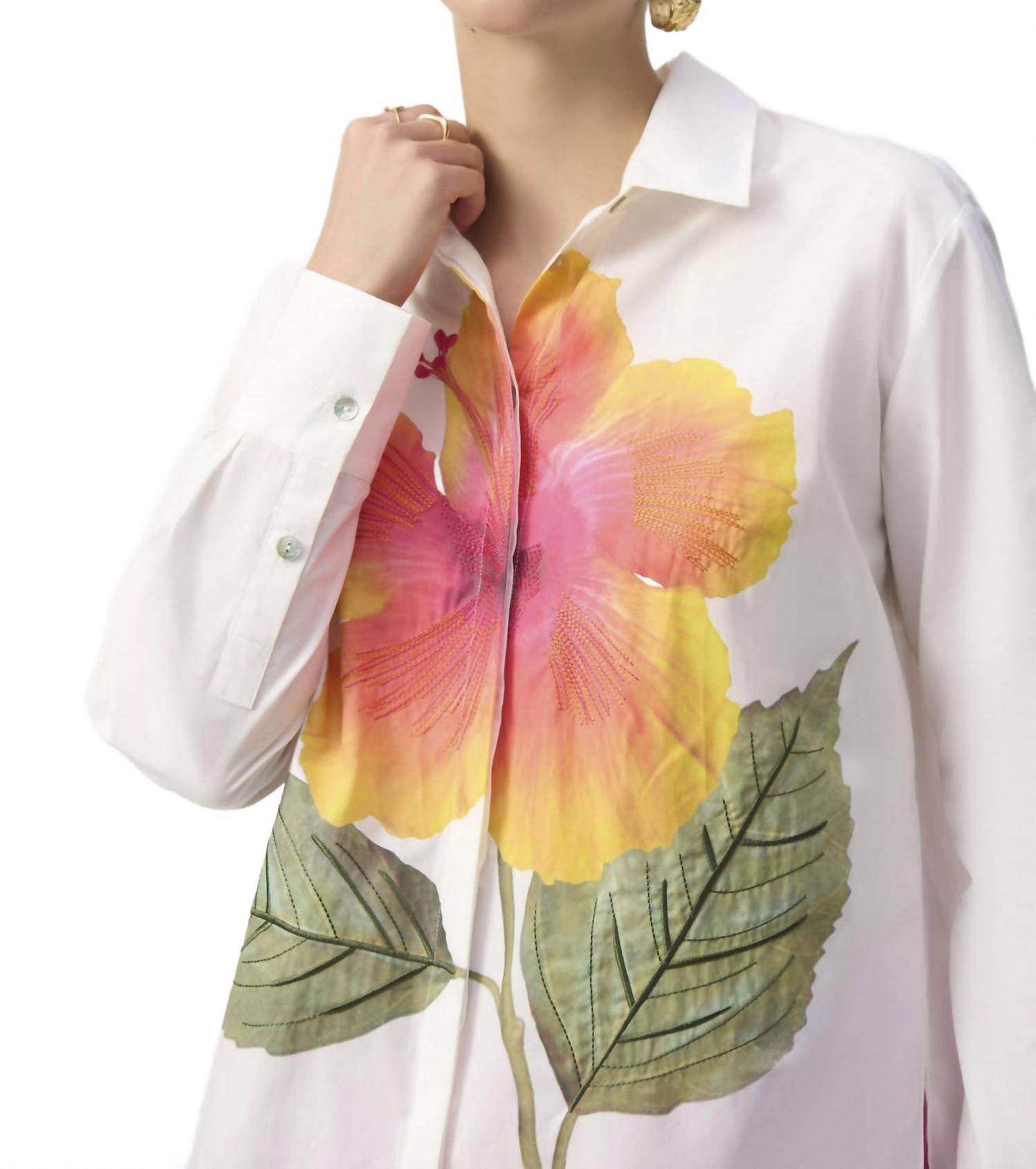 Camisa de algodón con bordado