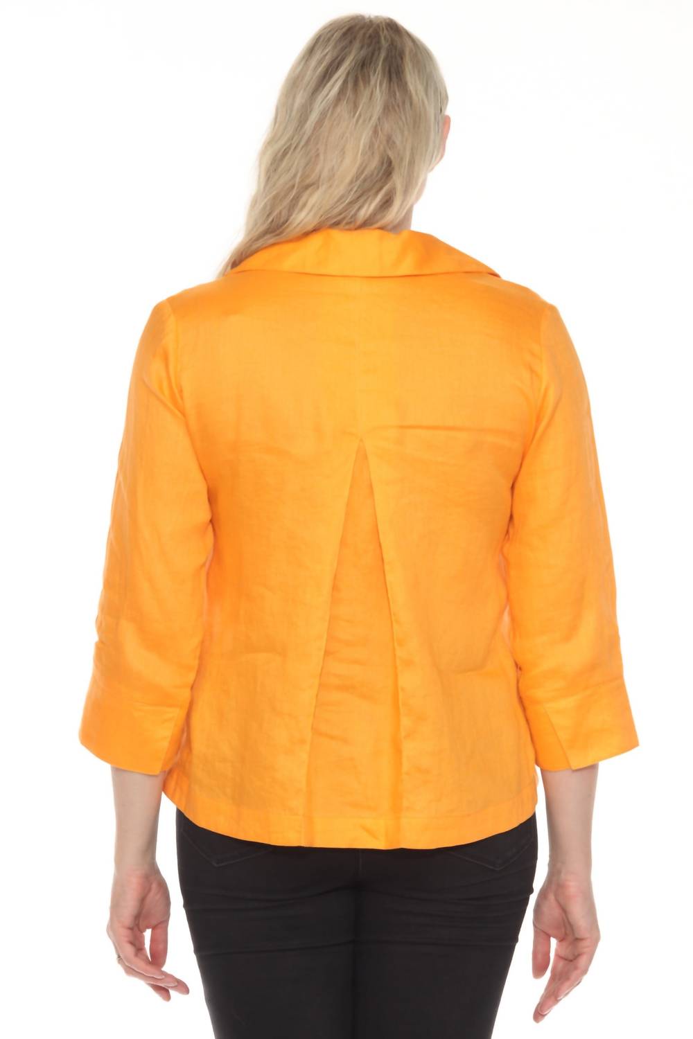 Top de lino con cuello en V
