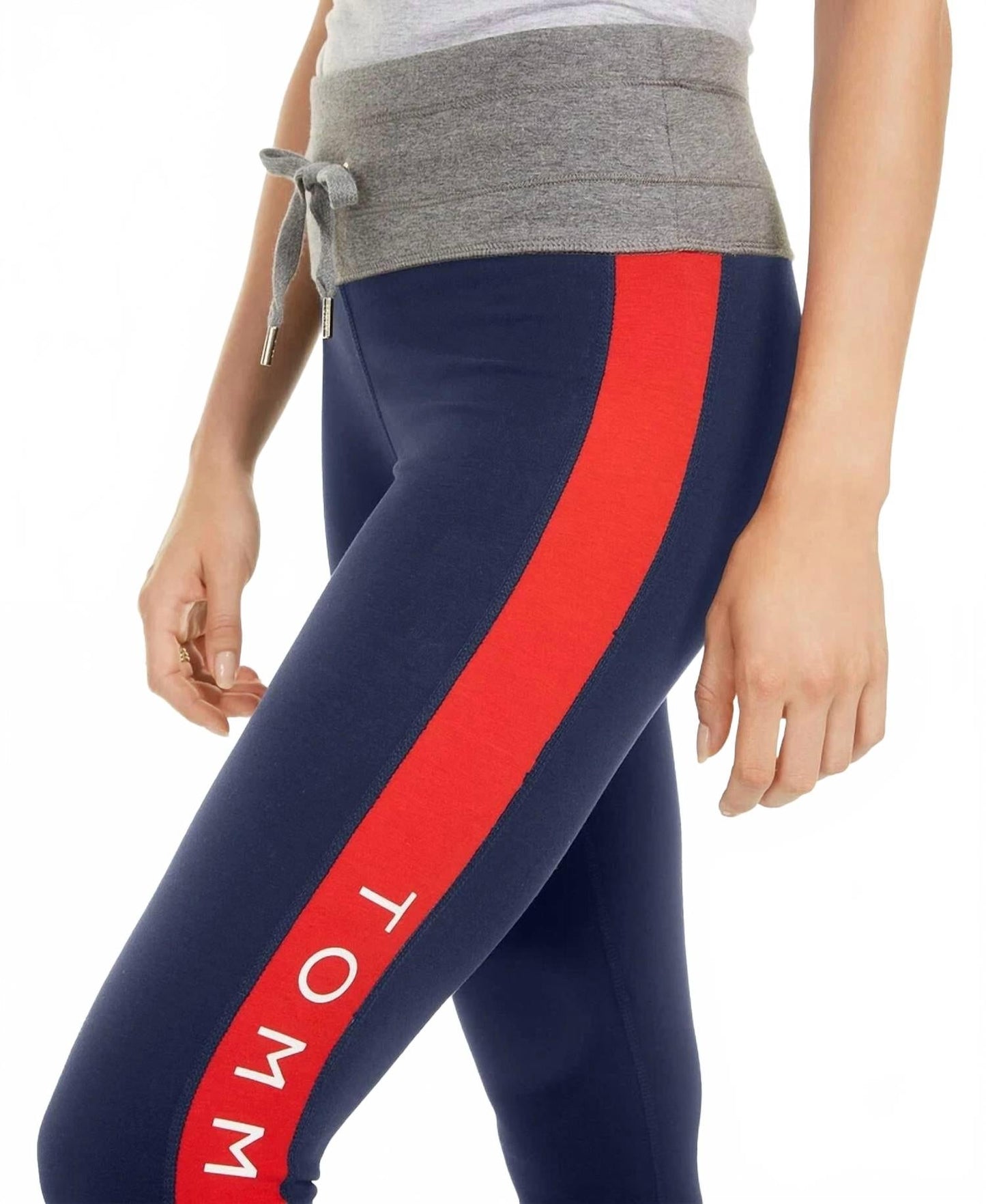 Pantalón deportivo a rayas color azul marino