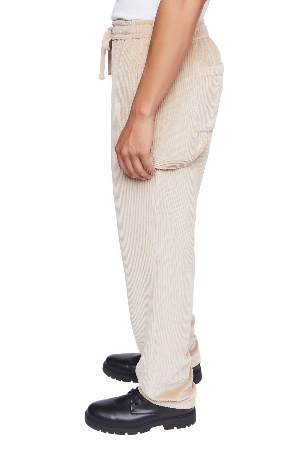 Pantalón con tejido acanalado