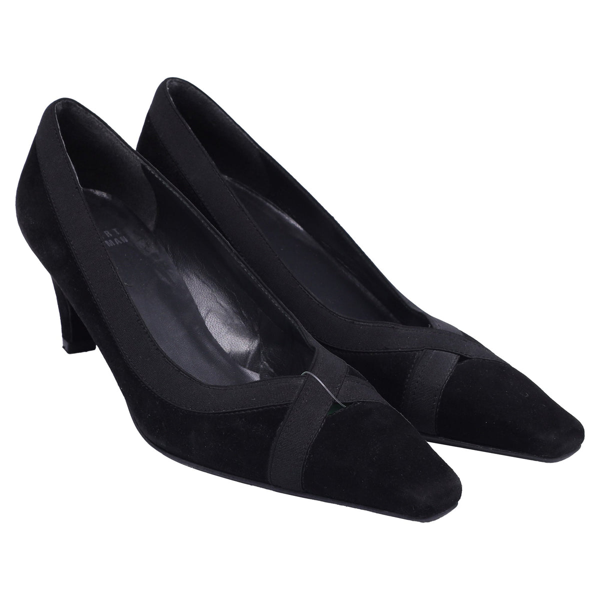 Tacones de gamuza color negro