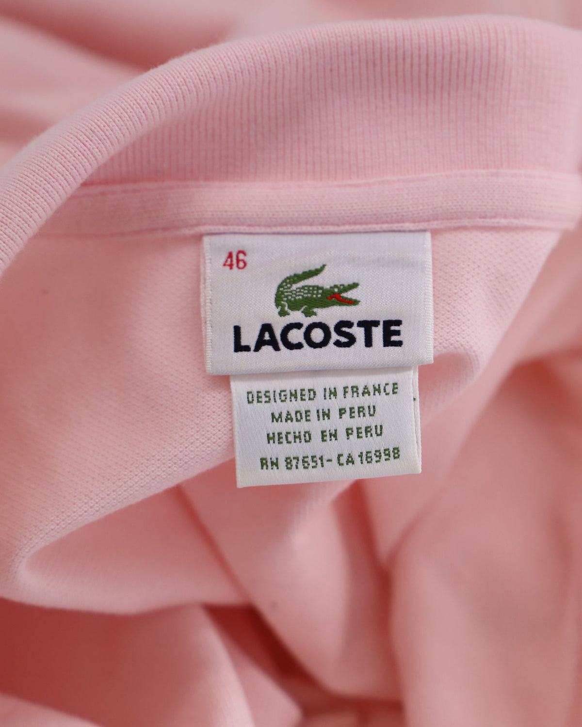 Polo de algodón de manga corta color rosado