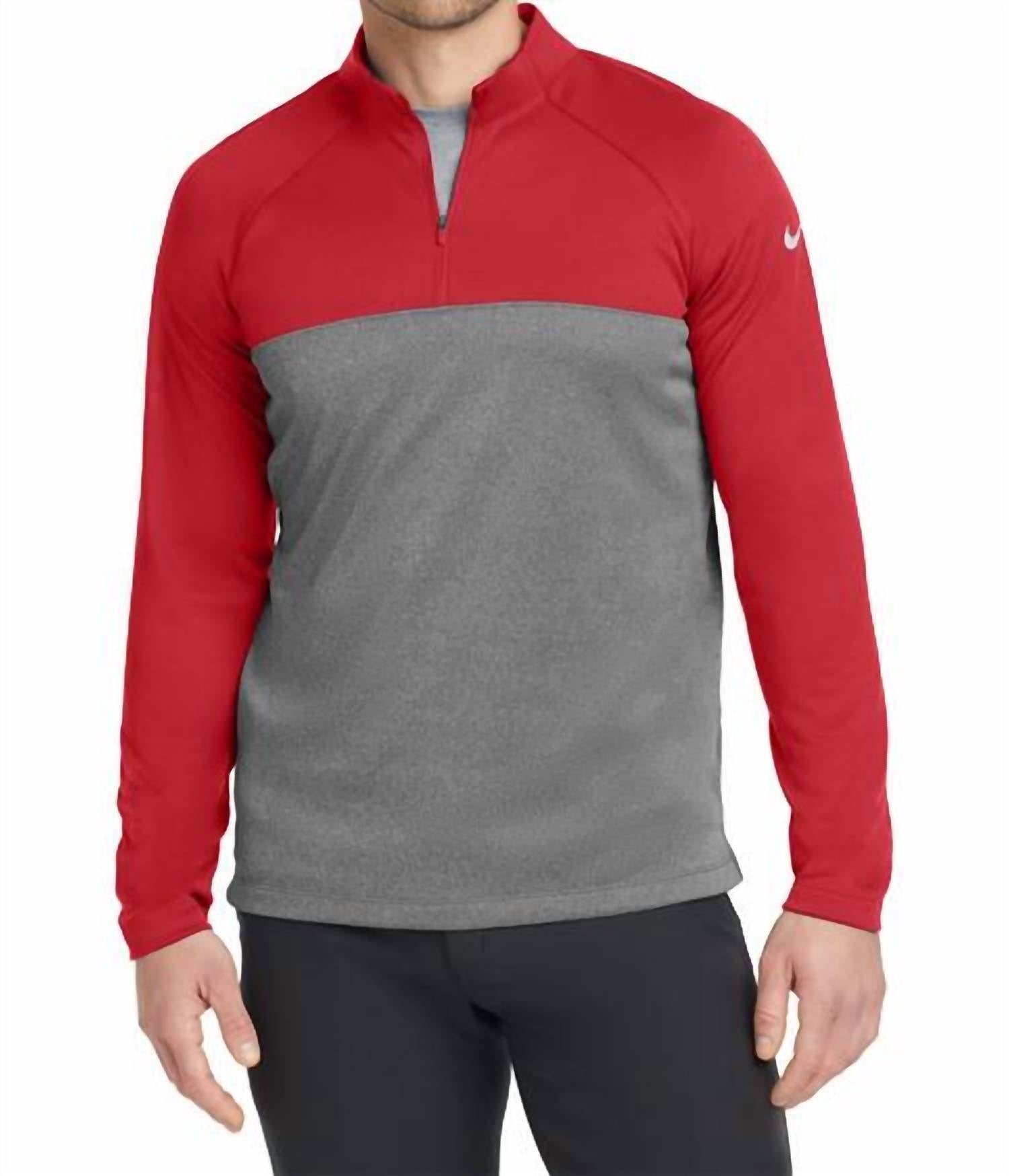 Top de hombre de manga larga color rojo