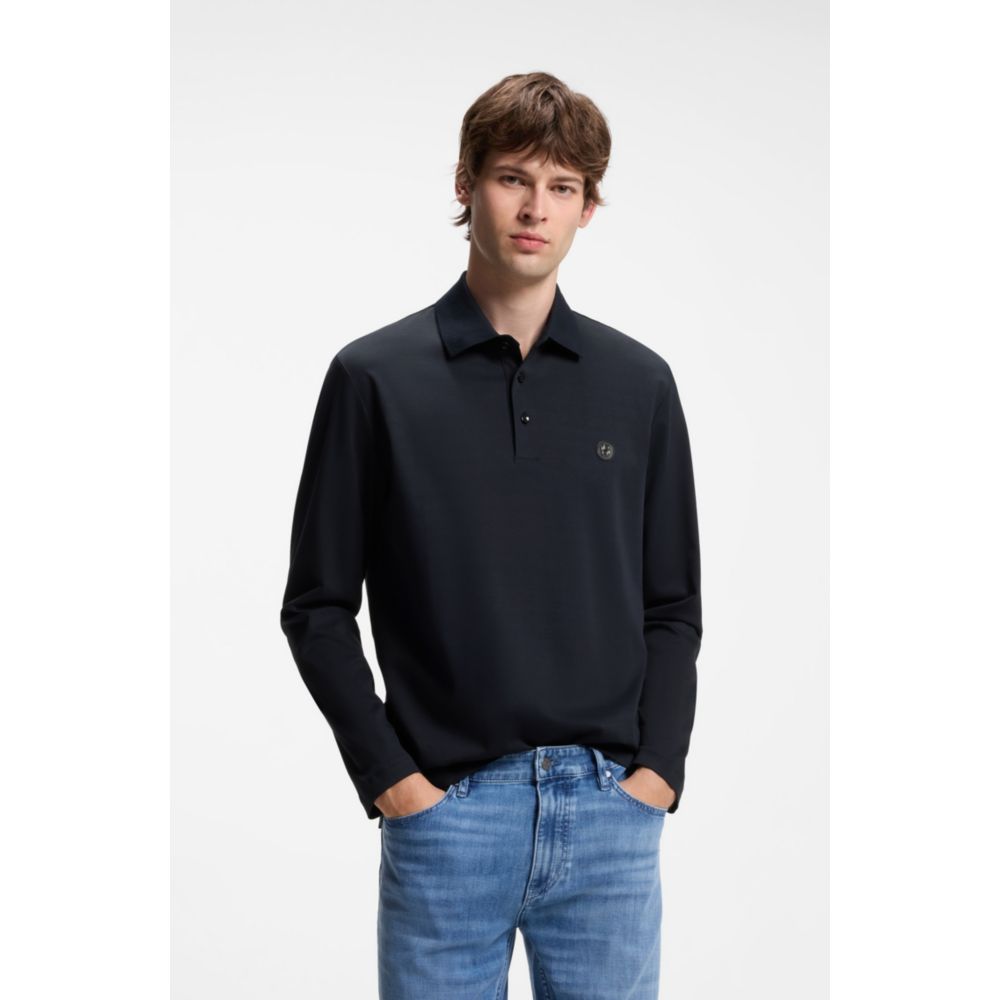 Polo de algodón de manga larga