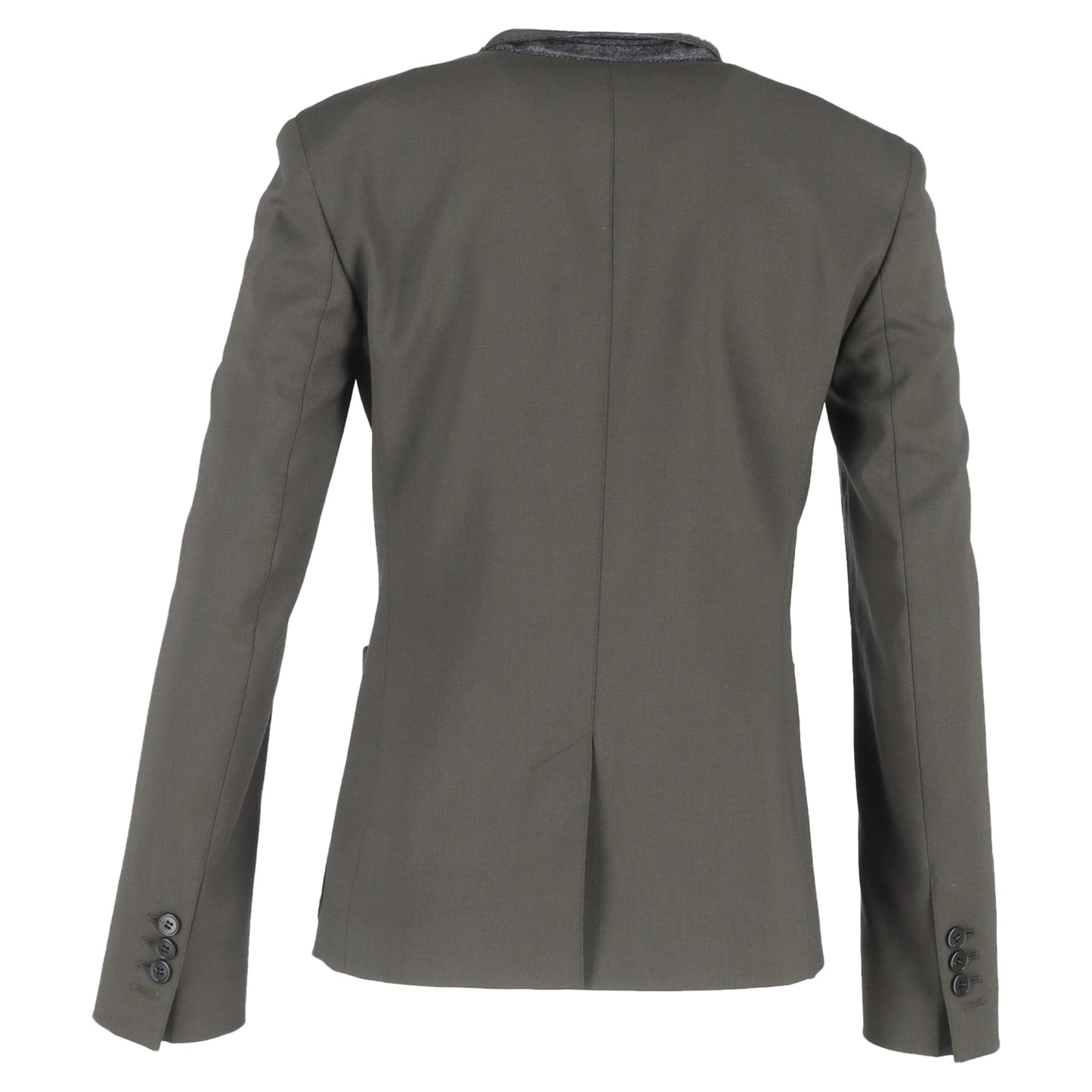 Blazer de lana color caqui