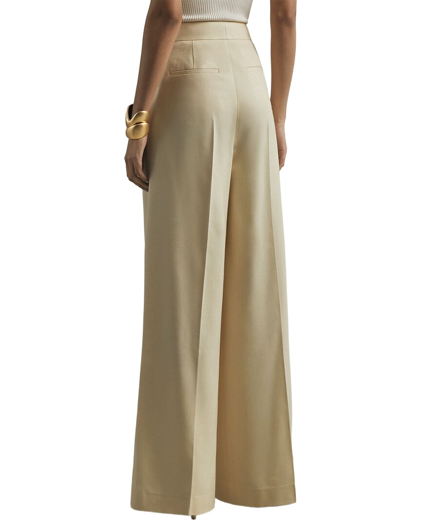 Pantalón de mezcla de lana de pierna ancha