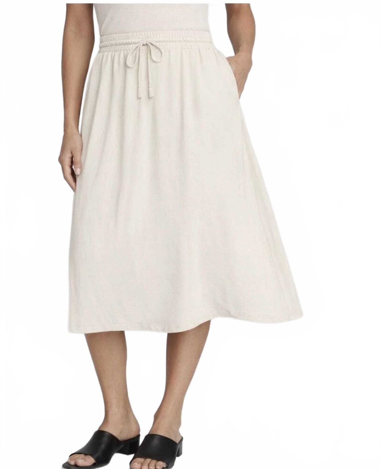 Falda de lino midi