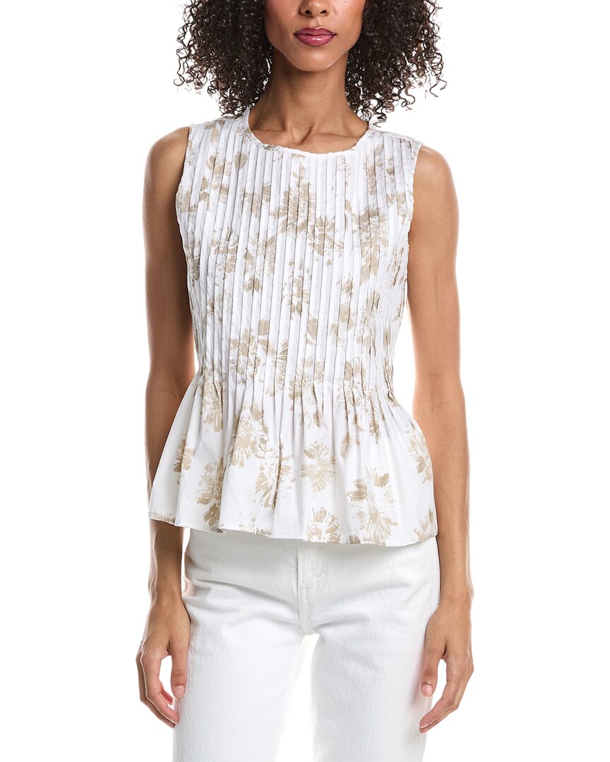 Blusa sin mangas con cuello redondo