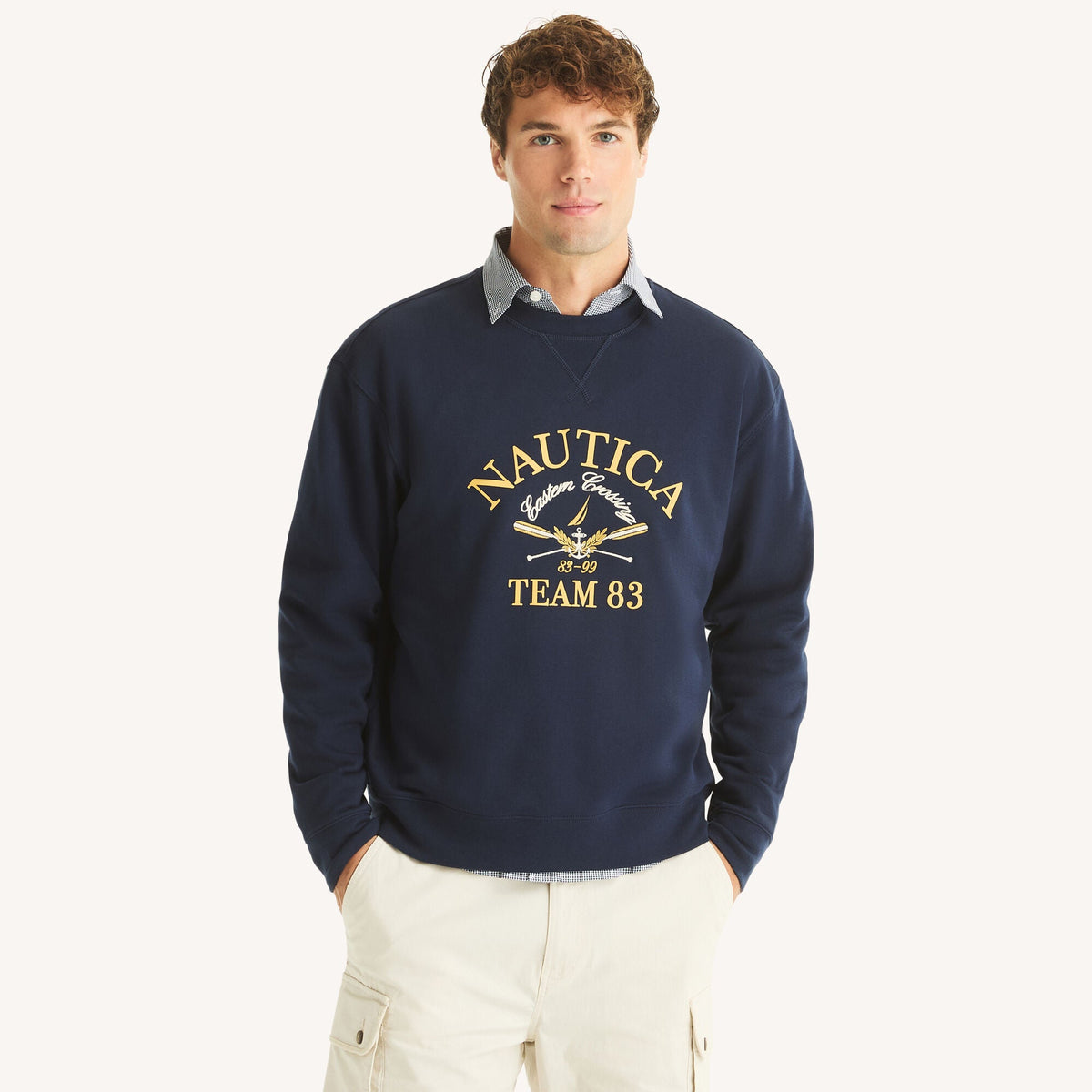 Buzo de hombre con cuello redondo