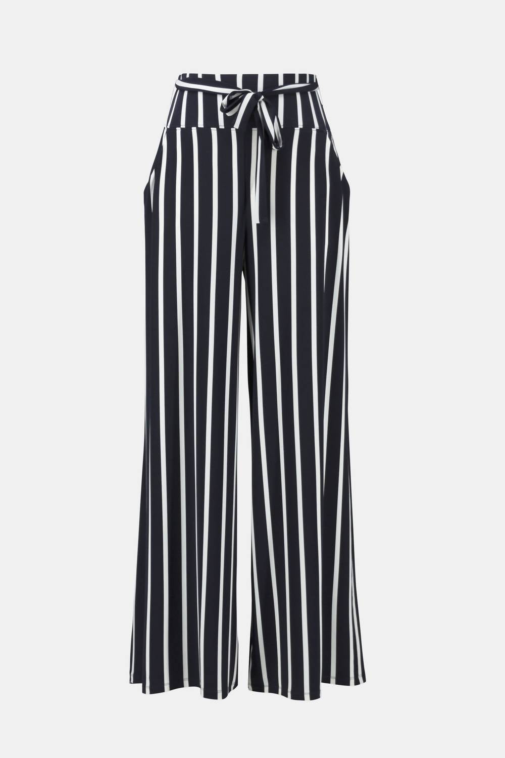 Pantalón de pierna ancha a rayas color azul