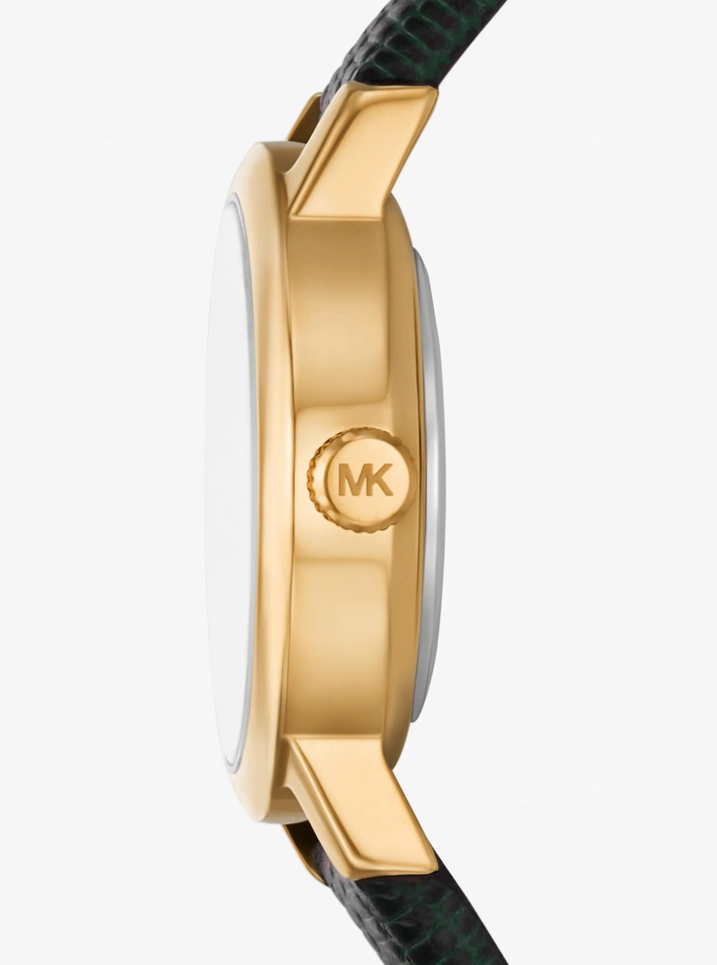 Reloj de cuero color dorado