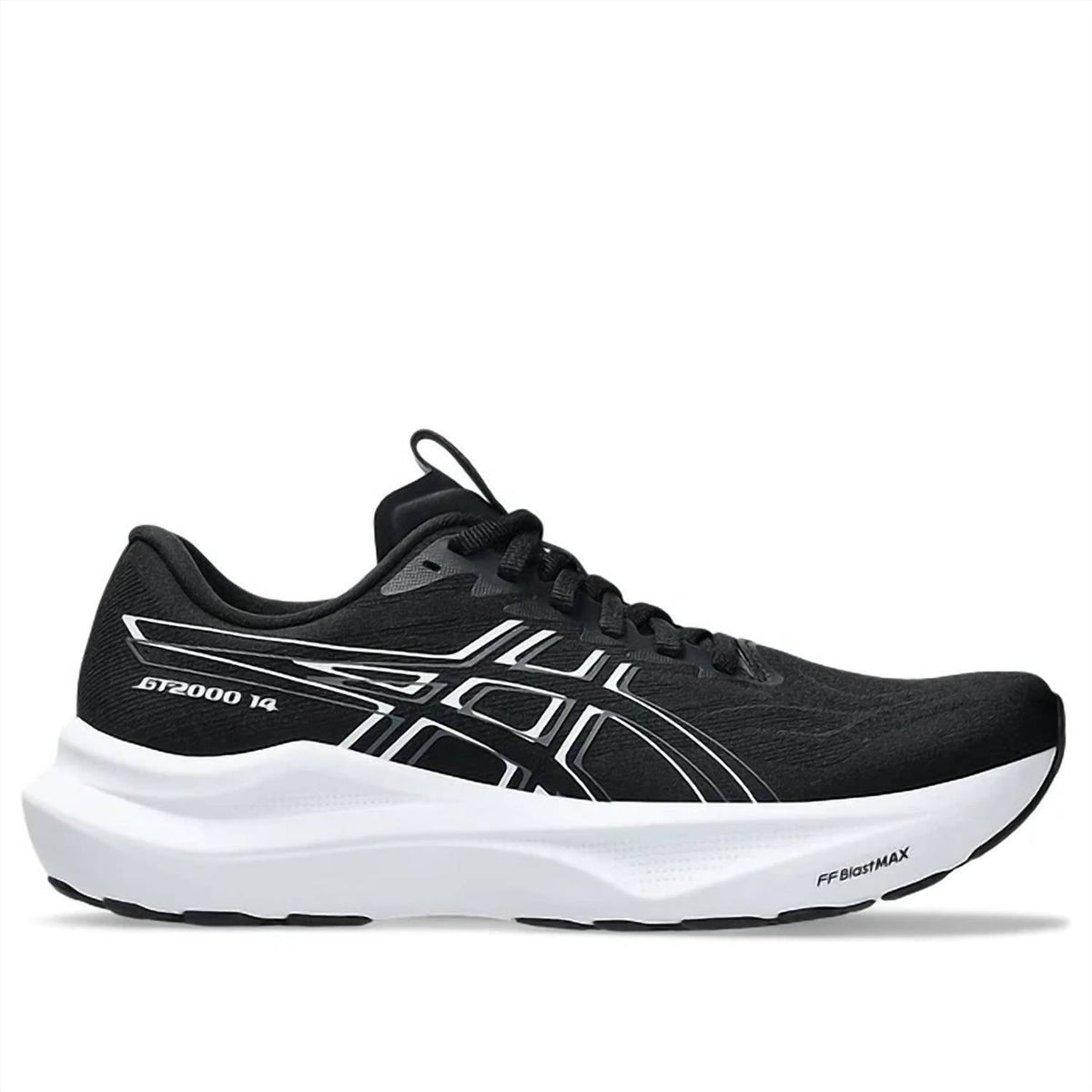 Tenis para correr de mujer color negro y blanco