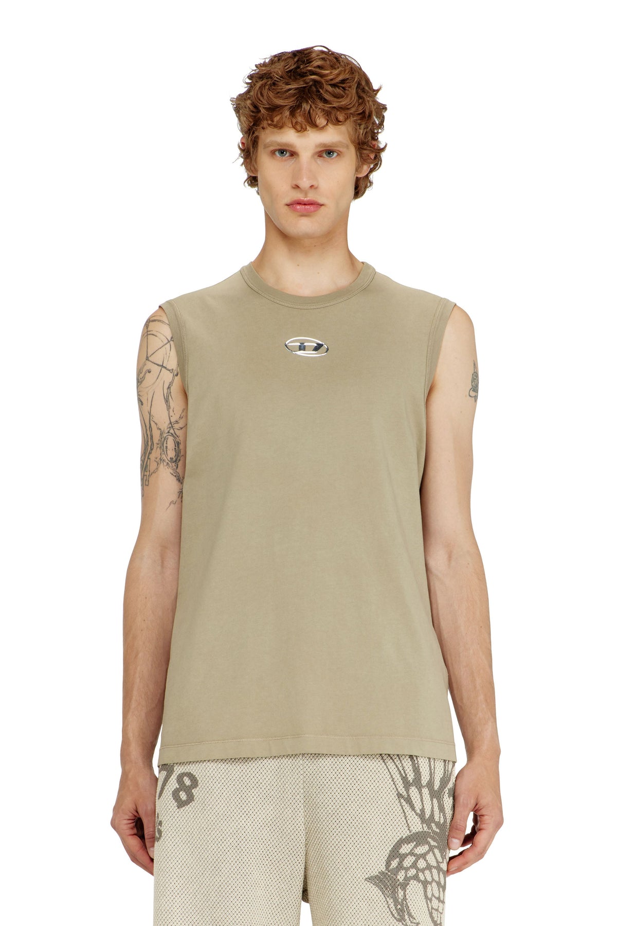 Camiseta sin mangas de algodón