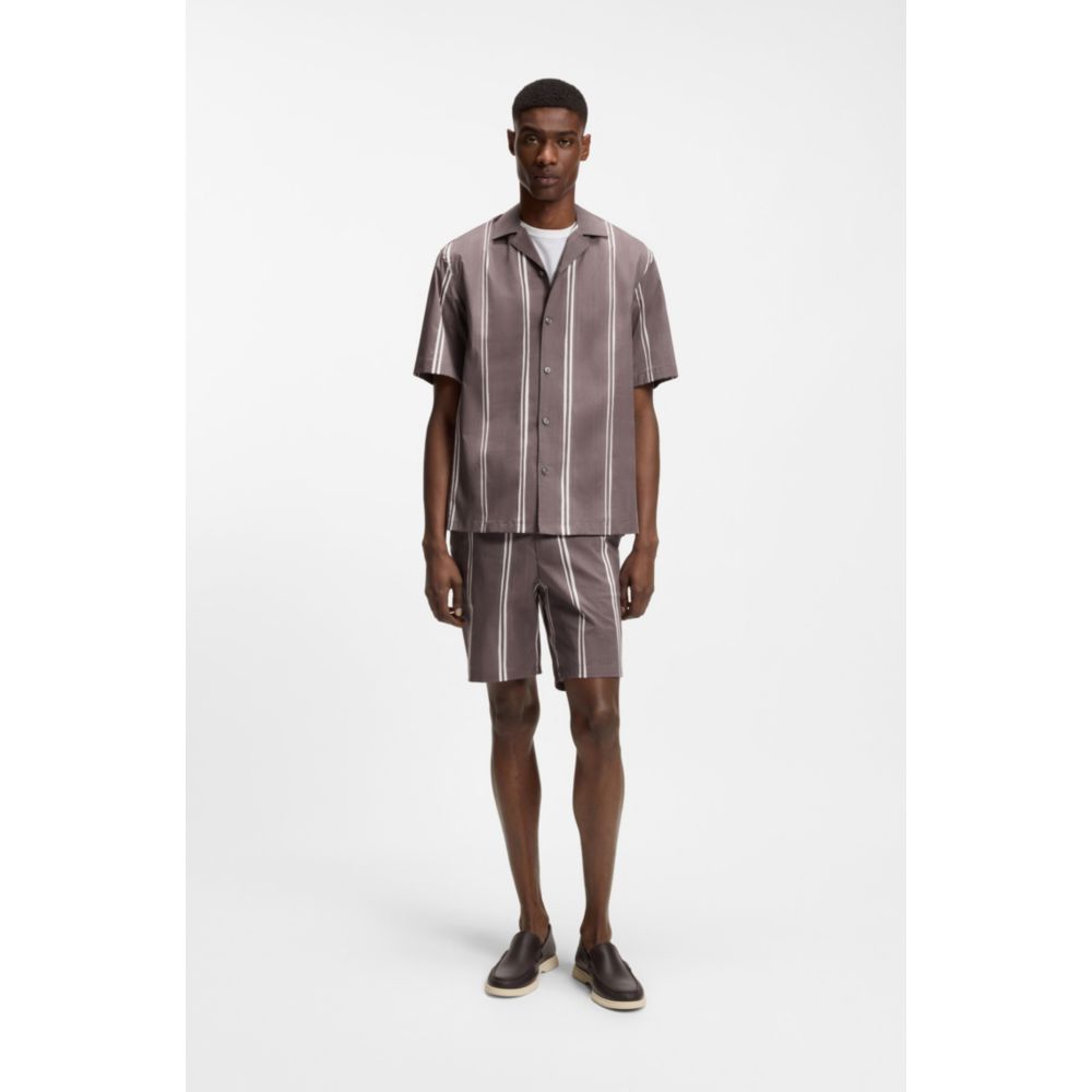 Camisa de algodón de corte amplio a rayas