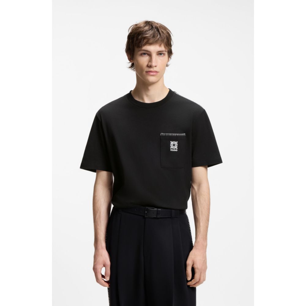 Camiseta de algodón con bordado