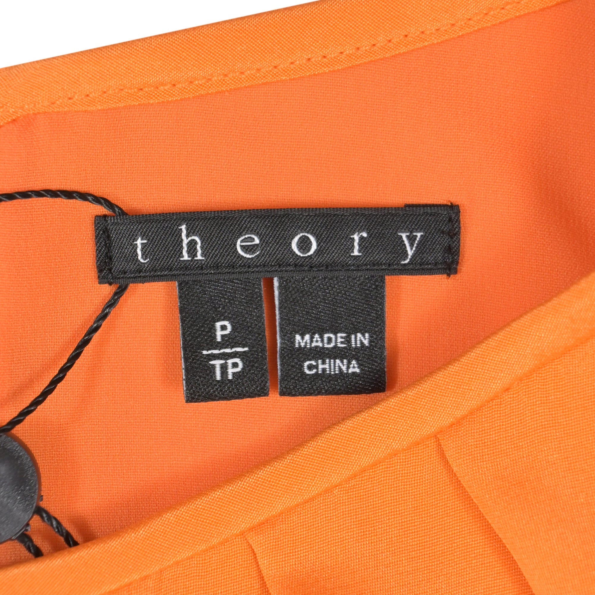 Top de seda color naranja