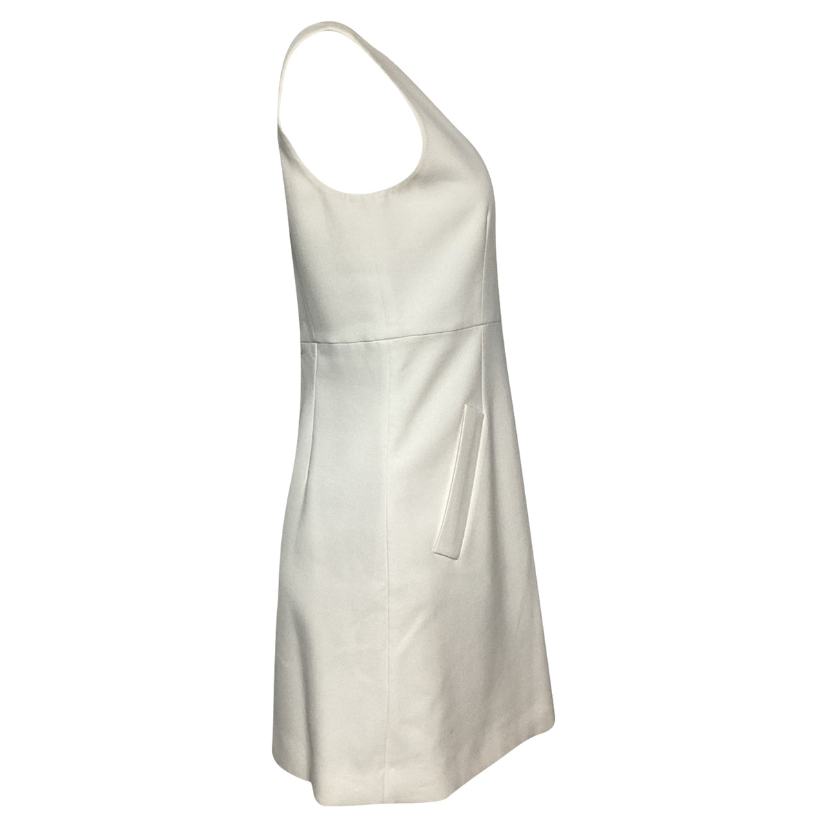 Vestido corto sin mangas color blanco