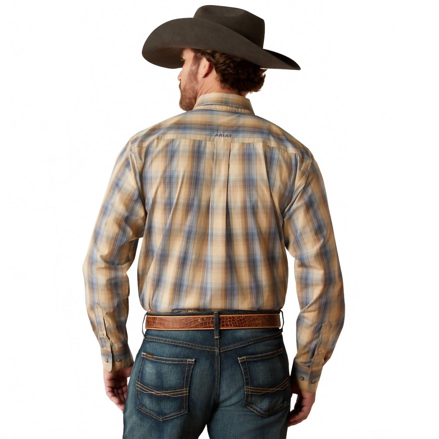 Camisa de hombre color caqui