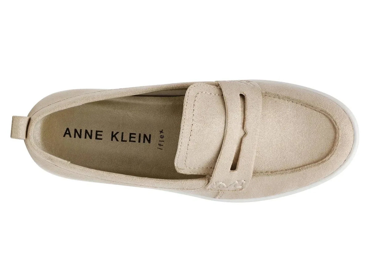 Mocasines de mujer sin cordones color dorado