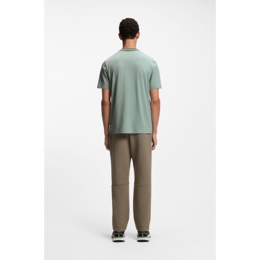 Camiseta de algodón con cuello redondo