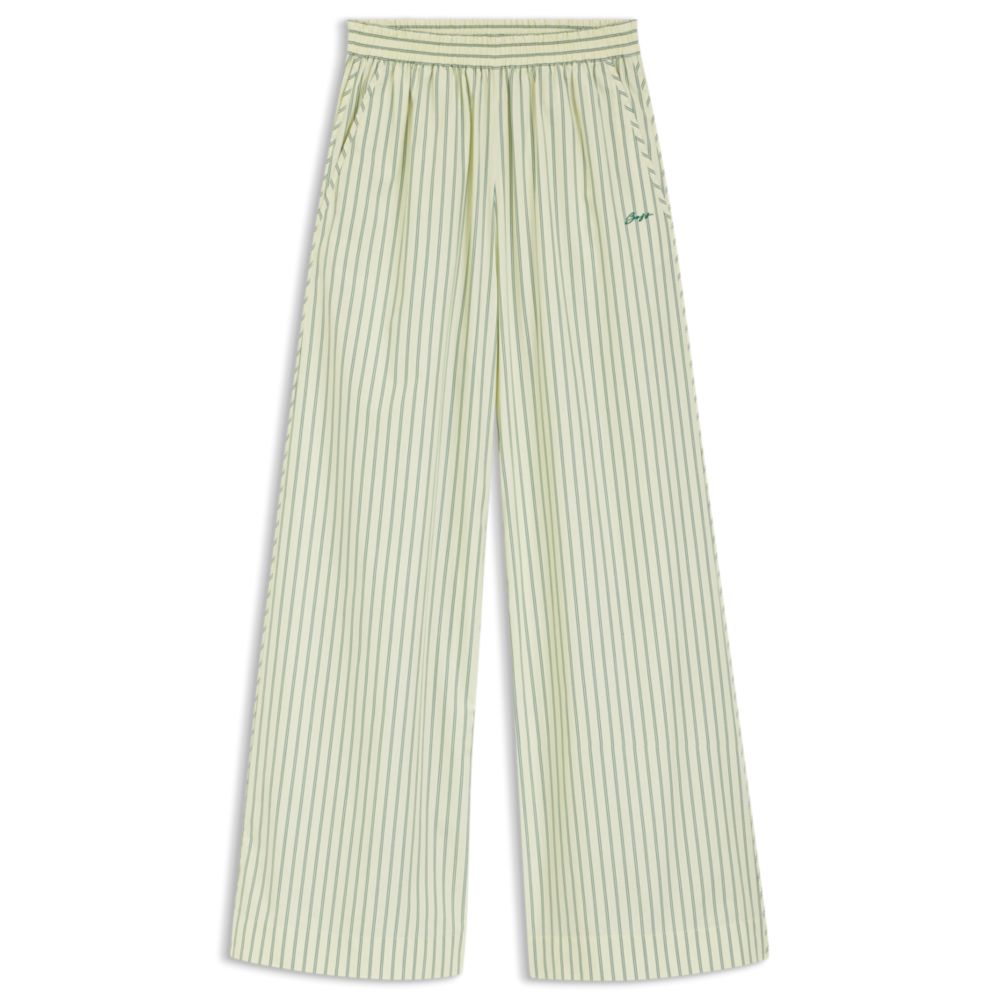 Pantalón de algodón a rayas