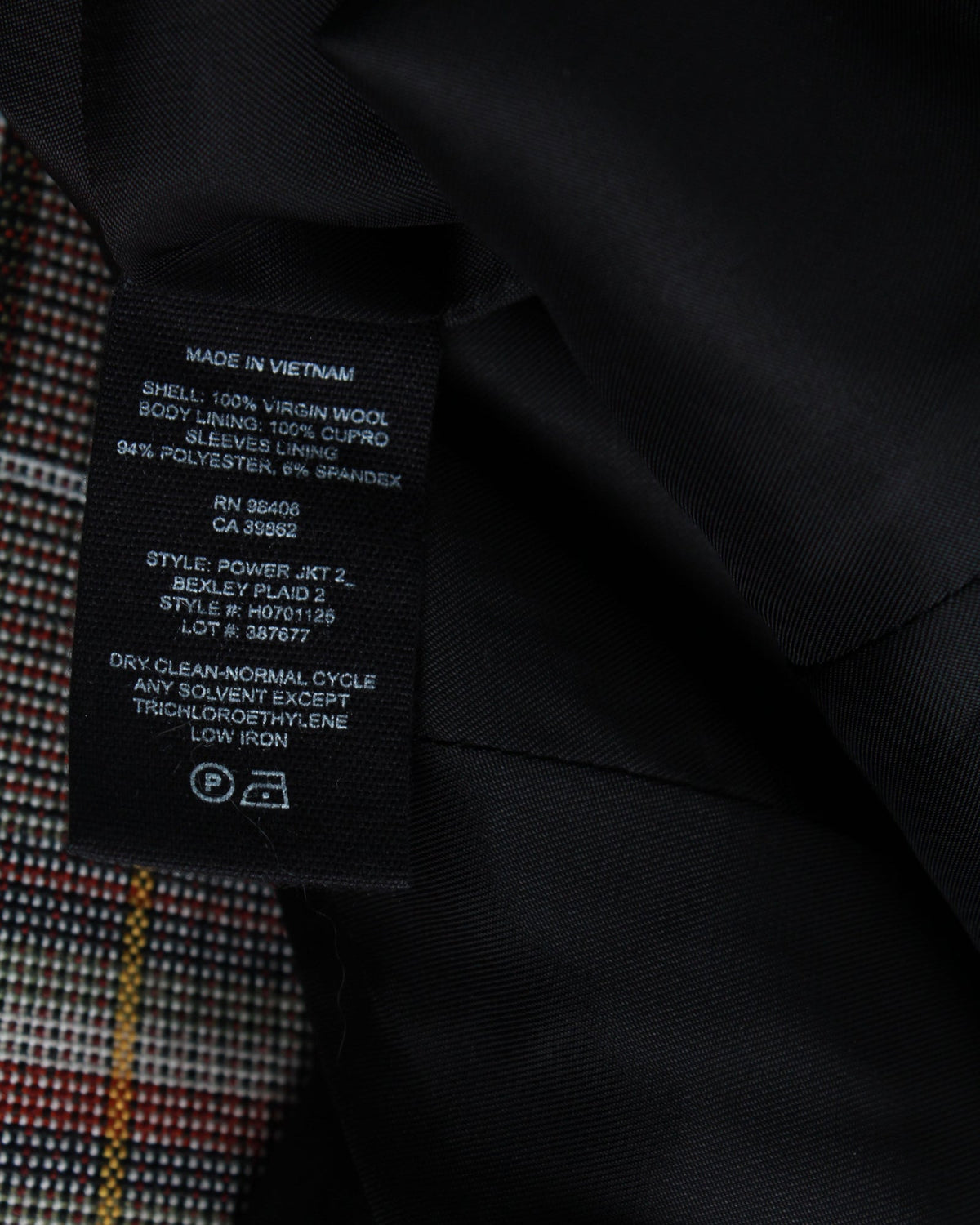 Blazer de lana a cuadros color café