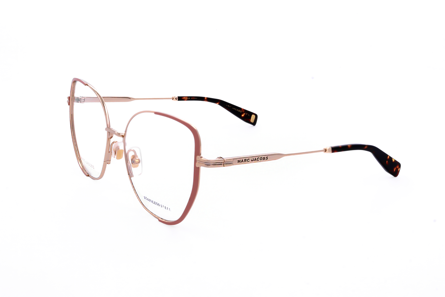 Montura para gafas de mujer 55 mm color rosado y dorado