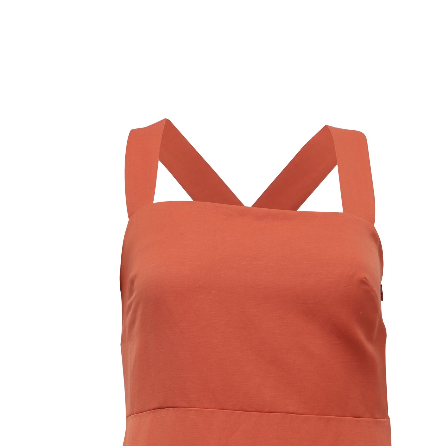Vestido midi color naranja