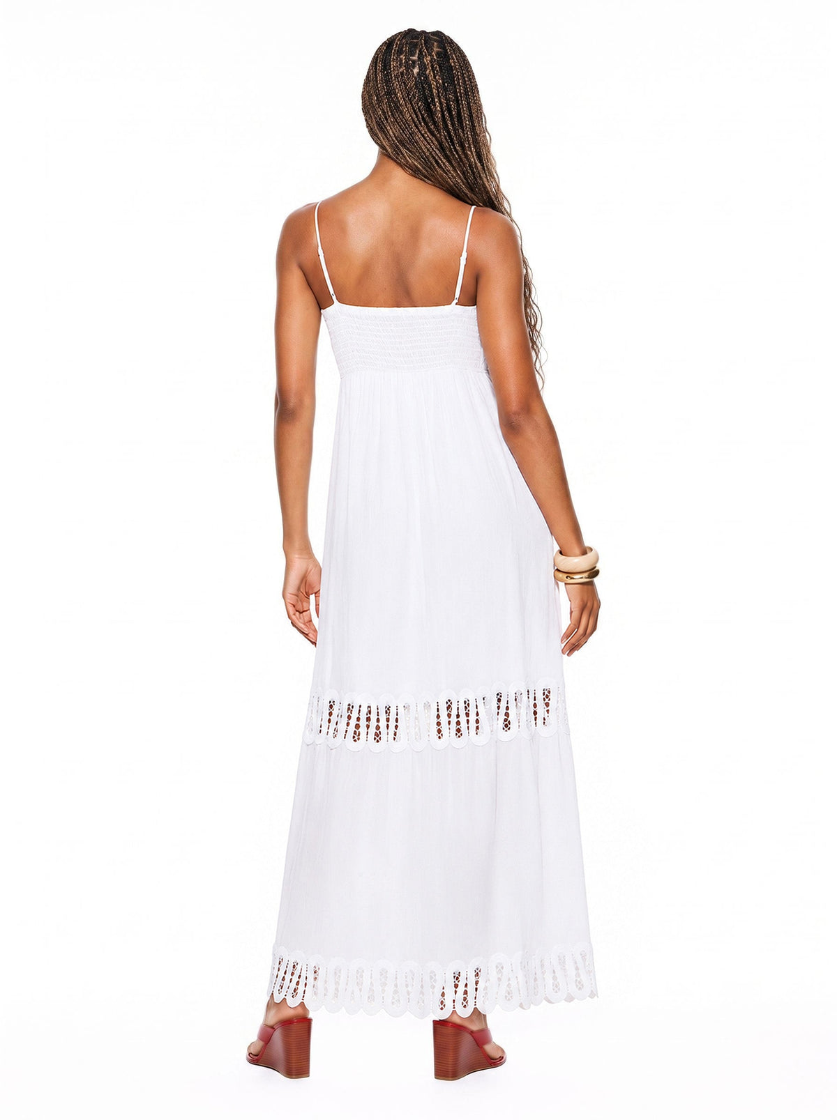 Vestido largo con bordado