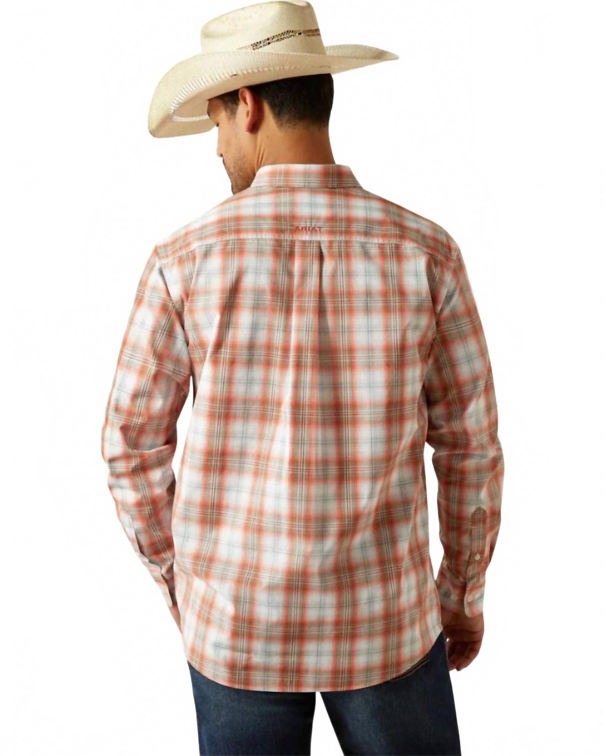 Camisa a cuadros color naranja