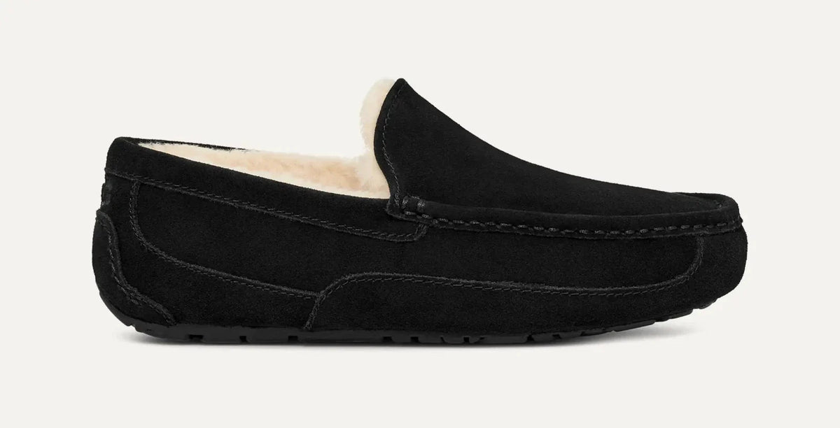 Mocasines de hombre de gamuza sin cordones color negro