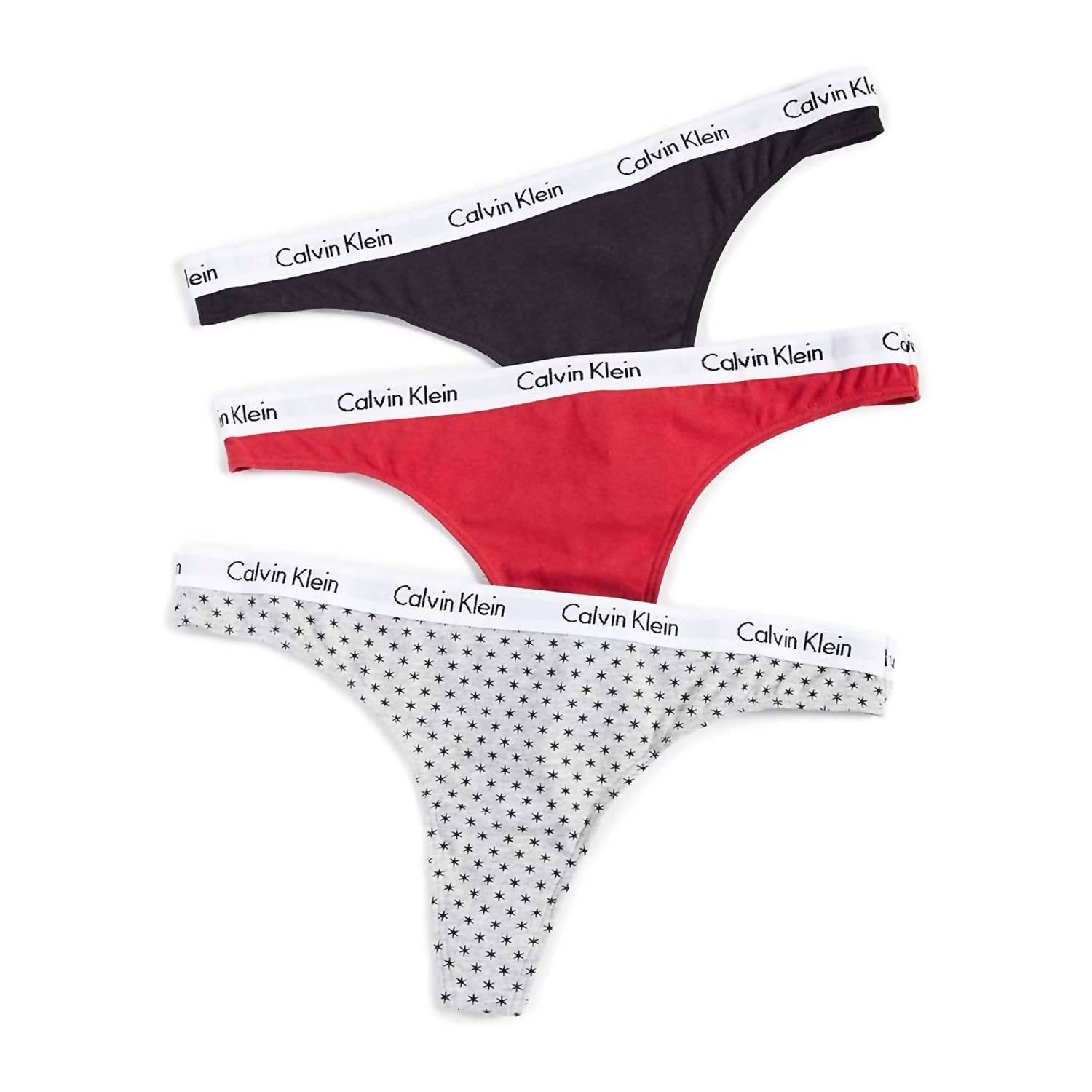 Tanga de mujer (3 unidades) color negro y rojo