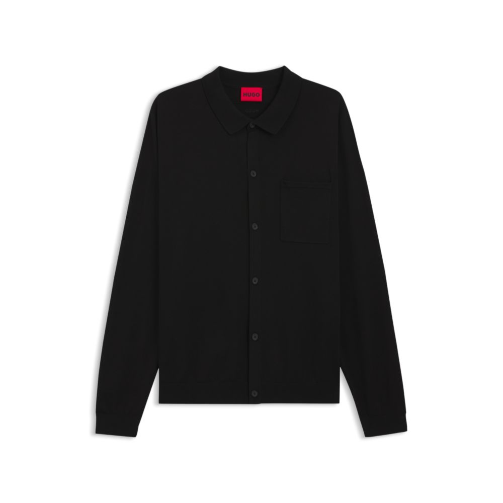 Chaqueta con tejido acanalado