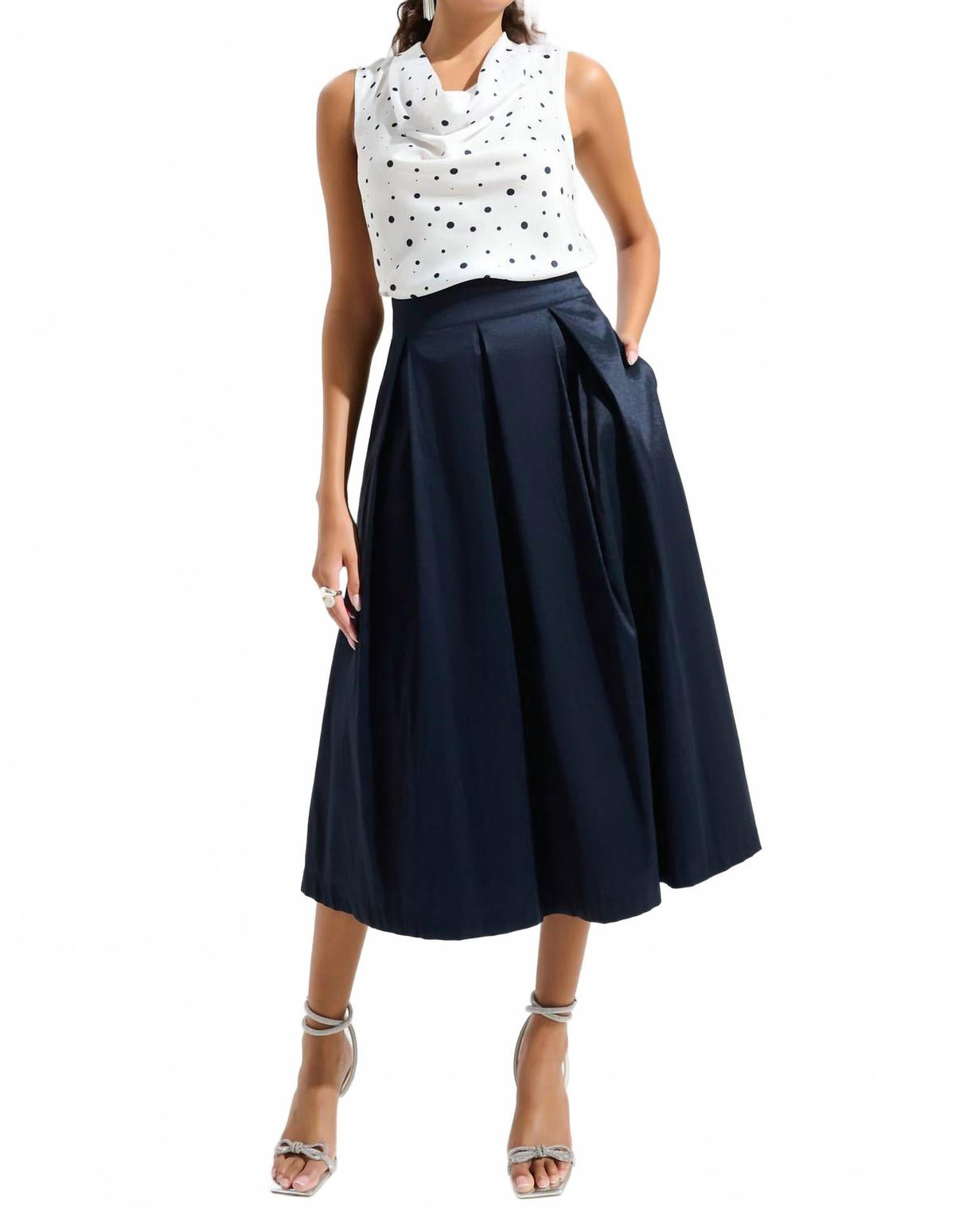 Falda color azul