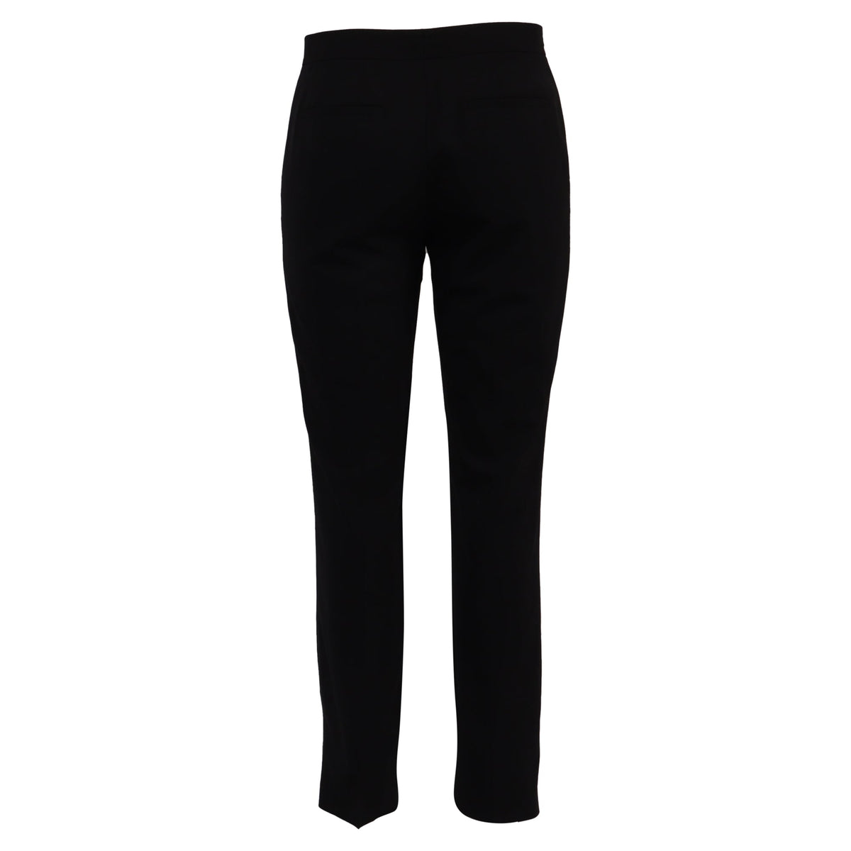 Pantalón de lana de corte ajustado color negro