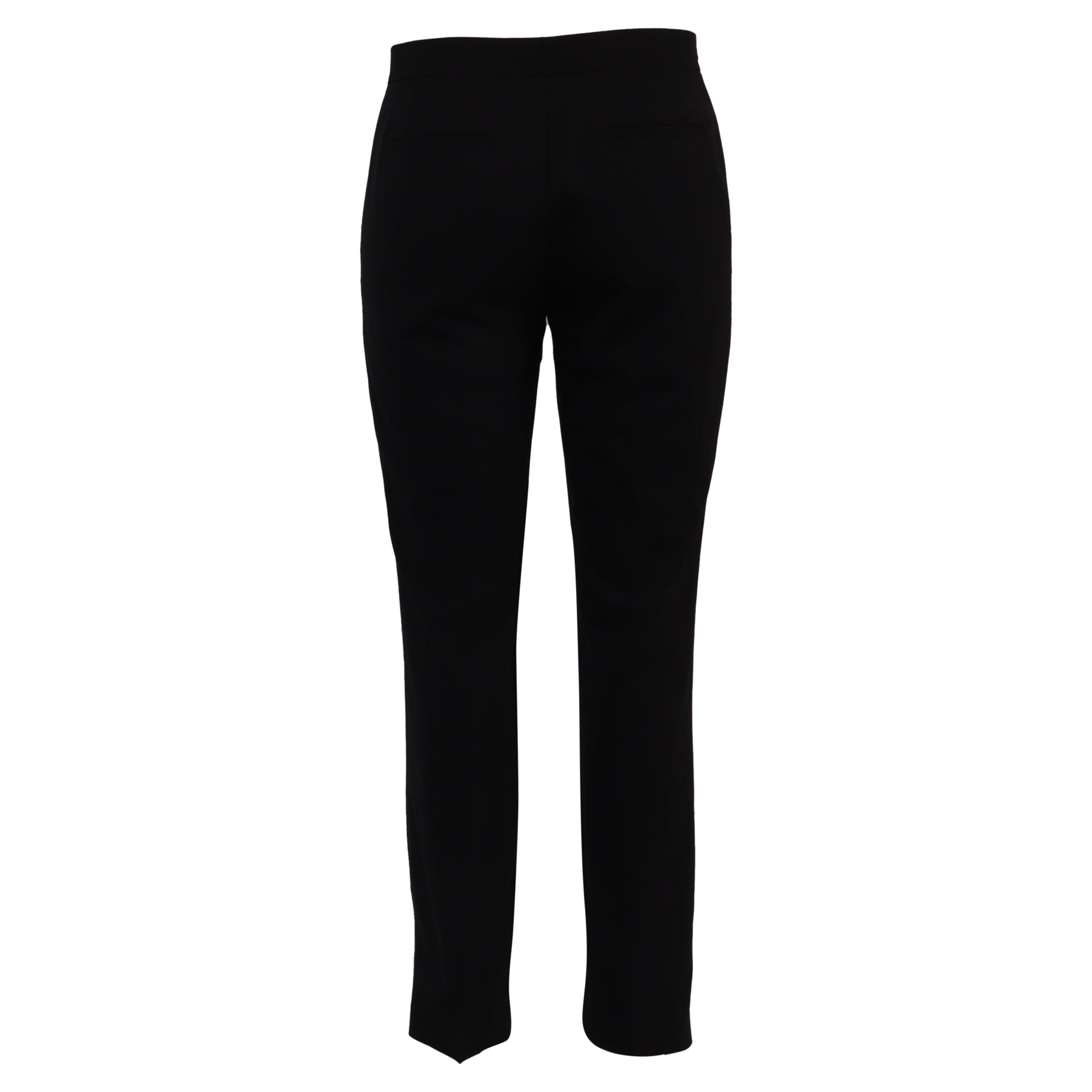 Pantalón de lana de corte ajustado color negro